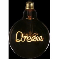 New Lights Decorative Light Bulb E26 Led Filament Bulb, G125 Vintage Globe Edison Bulb Letter Bulb, Dimmable, 4W(40W Equivalent), 2200K Warm White, Amber Glass (Dream, 4W / Warm White)