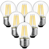 Anwio G14 Led Filament Globe Bulb 4.5W(60W Equivalent) Dimmable 2700K Warm White E26 Screw Base, Decorative Edison Light Bulb, Ul-Listed(6-Pack)