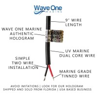 Wave One Marine LED Boat Spreader Light - IP68 Waterproof