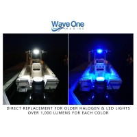 Wave One Marine LED Boat Spreader Light - IP68 Waterproof