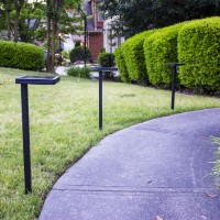 Contemporary Square Solar Path Light With 3 Ground Stake Mounting Options