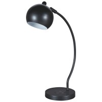 Metal Frame Desk Lamp With Adjustable Shade, Black