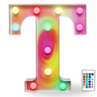 16 Colors Rainbow Led Letter Lights Colorful Marquee Signs Illuminated 26 Alphabet Letter Night Light For Girls Ladies Women