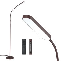 Wio-Mio Floor Lamp, 15W1000Lm Bright Led Floor Lamp With Stepless Adjustable 3000K-6000K Colors And Dimmer, Remote And Touch Control Reading Lamp, Adjustable Gooseneck Floor Lamp For Living Room