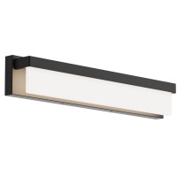 Lightinn Led Bathroom Vanity Light Fixture Over Mirror 24.4 Inch Modern Rectangle Black Matte Metal Lighting Bar 4000K Daylight Wall Sconce (Black)