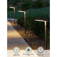 Leonlite Led Low Voltage Landscape Lights, 5W 400Lm 12-15V Ac/Dc, 23.4Inch Pathway Lights, Aluminum Housing, Ip65 Waterproof For Outdoor Path Sidewalk Driveway Walkway, 3000K Warm White, Pack Of 6