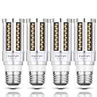 Dragonlight 15W Super Bright Corn Led Light Bulbs Fanless(150 Watt Equivalent) - 3000K Warm White 1,800 Lumens E26 Base Led Lamp For Residential And Commercial Lighting, Pack Of 4