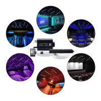 Akepo 16W Car Home Rgbw App Music Control Shooting Star Fiber Optic Lights Star Ceiling Light Kit Fiber Cable 550Pcs 075Mm