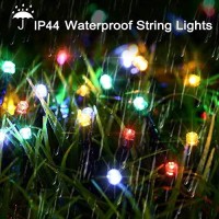 Qunlight Solar Outdoor String Christmas Lights 33Ft 100Led Patio Lighting For Outside Yard Gazebo Party Wedding Tents Porch Xmas Garden Backyard Tree Decorations Home Decor Lights(Multicolor)