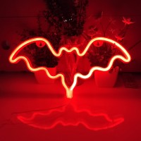 Jywj Bat Neon Sign Usb Or 3Aa Battery Powered Neon Light Led Table Decoration Bedroom Wall Decoration Birthday Gift Wedding Sup