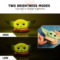 Star Wars Led Squishy Night Light, Baby Yoda Lamp, Silicone, Battery Or Usb Operated, Mandalorian, The Child, Grogu, Collector'S Edition, Ideal For Bedroom, Game Room, Office, 51779