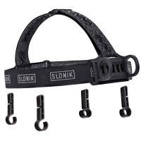 Slonik Headlamp Replacement Headband - Elastic Flashlight Head Strap - Heavy-Duty, Non-Slip, Comfortable Fire Helmet Band With Removable Top Strap And 4 Helmet Hooks - Universal Fit Headlamp Strap