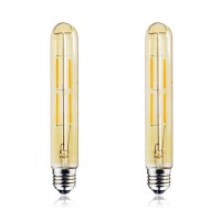 Maotopcom 2 Pack Amber T30 Led Bulbs 4W Dimmable, Soft White 2700K 7.3 Inch Long 40 Watt Incandescent Bulb Equivalent, E26 Base T10 Tubular Edison Antique Light Bulbs For Home Lighting, Ac 110V