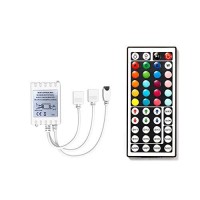 Daybetter Led Lights 2 Ports 44 Key Remote Control, Dimmer For Led Strip Lights, 4 Pin Output Remote Controller For Led Strips 12 24V Dc Led Tape Light