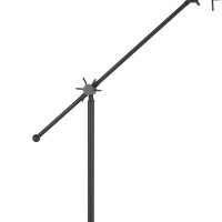 Grant an industrial touch to your living space with the inclusion of this sophisticated floor lamp Constructed from metal in a black finish it features a tubular body with adjustable height and adjustable head incorporating a 7 Watt LED that produces 2500