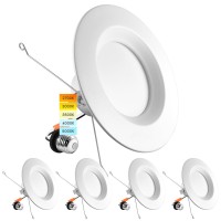 Luxrite 56 Inch Led Recessed Retrofit Downlight 14W90W Cct Color Selectable 2700K 3000K 3500K 4000K 5000K Dimmable