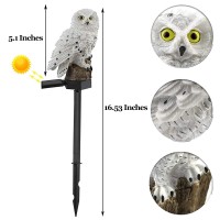 Double 2 C Solar Garden Light Outdoor Owl Solar Garden Stake Light Waterproof Warm White Led Light For Garden Patio Yard La