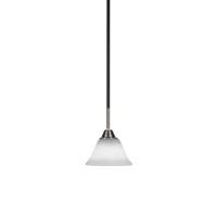 Paramount 1 Light Mini Pendant In Matte Black And Brushed Nickel Finish With 7