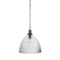 Carina Chain Hung Pendant Shown In Brushed Nickel Finish With 13.5