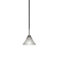 Paramount 1 Light Mini Pendant In Matte Black And Brushed Nickel Finish With 7