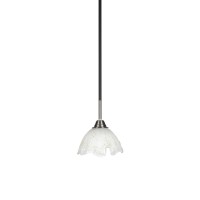 Paramount 1 Light Mini Pendant In Matte Black And Brushed Nickel Finish With 7