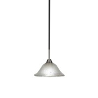 Paramount 1 Light Mini Pendant In Matte Black And Brushed Nickel Finish With 10