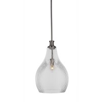 Carina Stem Hung Pendant Shown In Brushed Nickel Finish With 11.5