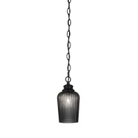 Cordova Chain Hung Pendant Shown In Matte Black Finish With 5