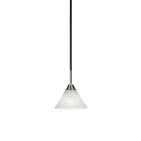 Paramount 1 Light Mini Pendant In Matte Black And Brushed Nickel Finish With 7