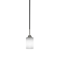 Paramount 1 Light Mini Pendant In Matte Black And Brushed Nickel Finish With 4