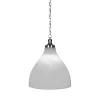 Juno Chain Hung Pendant Shown In Brushed Nickel Finish With 15.5