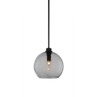 Kimbro Stem Hung Pendant Shown In Matte Black Finish With 13.5