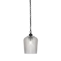 Cordova Chain Hung Pendant Shown In Matte Black Finish With 9