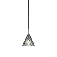 Paramount 1 Light Mini Pendant In Matte Black And Brushed Nickel Finish With 7