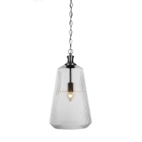 Carina Chain Hung Pendant Shown In Brushed Nickel Finish With 10.5