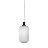 Carina Stem Hung Pendant Shown In Matte Black Finish With 8