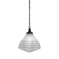 Juno Chain Hung Pendant Shown In Matte Black Finish With 13