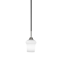 Paramount 1 Light Mini Pendant In Matte Black And Brushed Nickel Finish With 5.5