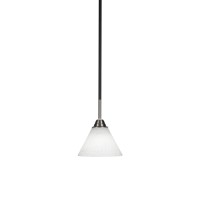 Paramount 1 Light Mini Pendant In Matte Black And Brushed Nickel Finish With 7