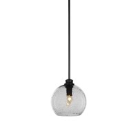 Kimbro Stem Hung Pendant Shown In Matte Black Finish With 9.75