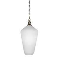 Carina Chain Hung Pendant Shown In New Age Brass Finish With 10