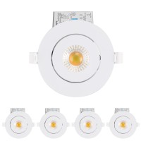 Gasonny 4 Inch Led Recessed Lights Ultra-Thin Adjustable Eyeball Gimbal Led Recessed Lighting With Junction Box 9 Watts 750Lm Dimmable Ceiling Light Etl Listed (3000K/4000K/5000K Option 12Pack)