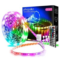 Phopollo Led Lights 32.8Ft Long Led Strip Lights For Bedroom Color Changing Luces Led Para Decoracion Habitacion Rgb Diy Color Option With Power Supply And Remote