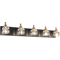 Presde Black Bath Vanity Light Fixtures For Bathroom Lighting Modern Glass Shade Matte Black Wall Sconce(Exclude Bulb)