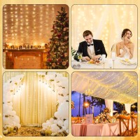 Mesha 300Led Curtain Lights For Bedroom, 9.8 X 9.8Ft Warm Fairy Lights Indoor, 8 Modes String Lights With Remote, Usb Twinkle Lights Outdoor Hanging Lights Indoor For Bedroom,Wedding,Christmas,Party