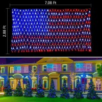 Muyun 420 Leds American Flag Lights, Waterproof Led Us Flag Net Light, United States Flag Light For Garden, Festival, Holiday, Party Decoration, Christmas Decorations