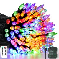 Vtechology Christmas Lights 33Ft 100 Led Outdoor String Lights 8 Modes With Timer Memory Function, Usb & Battery-Powered Ip65 Waterproof Light For Christmas Holiday Party Decoration (Multi-Color)