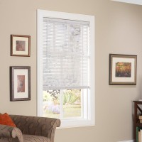 Lumino Vinyl Mini Blinds 1 Inch Cordless Room Darkening In Alabaster - 51 W X 48 H (Over 700 Addl Custom Sizes) - Starting At $997