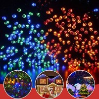 Tcamp 164Ft 500 Led Solar Christmas Lights Outdoor Waterproof With Remote Timer, 8 Modes Solar Powered Fairy String Lights For Christmas Tree Wedding Party Holiday Outdoor Indoor Decor (Multi-Color)