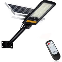 80W Solar Street Lights Outdoor 84 Leds 1600Lm 6500K Automanual Dusk To Dawn Solar Lights Outdoor Waterproof Ip67, For Yard Garden Street, Etc